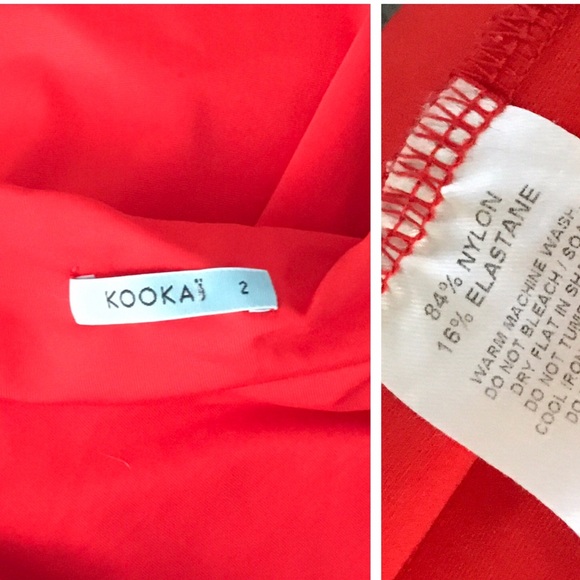 Kookai Lipstick Red Double Stretch Jersey Body-con Mini Dress - Picture 7 of 8